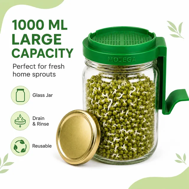 MOJEGA Glass Sprout Maker  - 1000 ml
