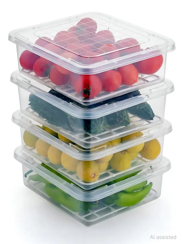 Swamriddhi Plastic Fridge Container  - 2500 ml