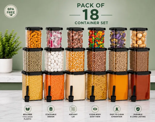 orsale plastic Plastic Grocery Container  - 900 ml, 650 ml, 350 ml