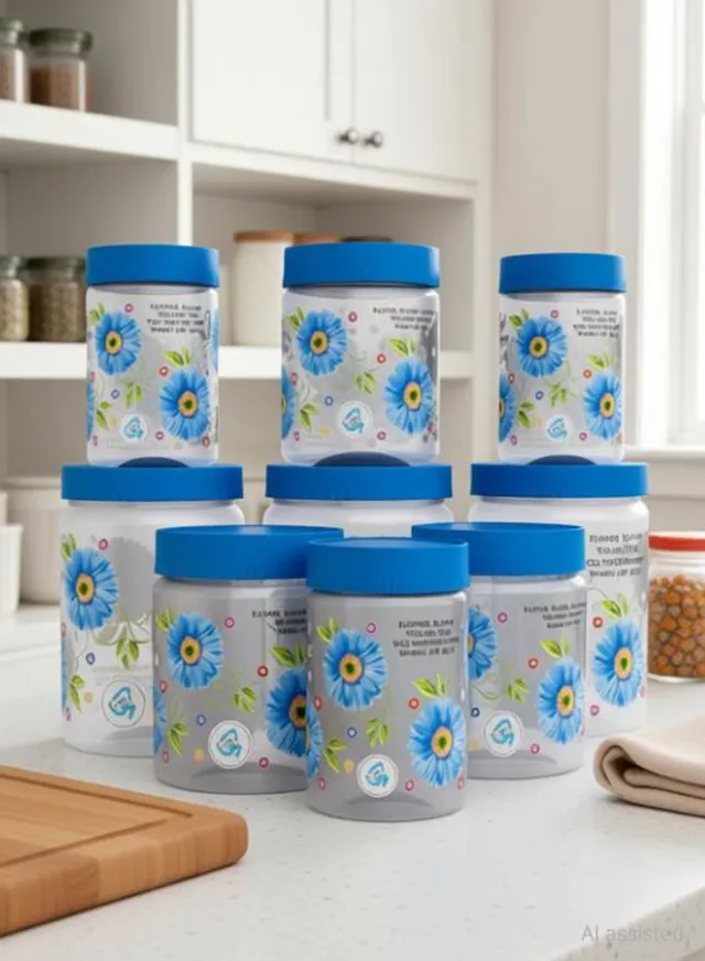 G-PET Plastic Grocery Container  - 2000 ml, 1000 ml, 750 ml