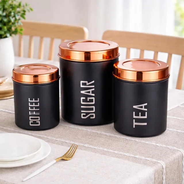 Daraz Stainless Steel Tea Coffee & Sugar Container  - 1000 ml