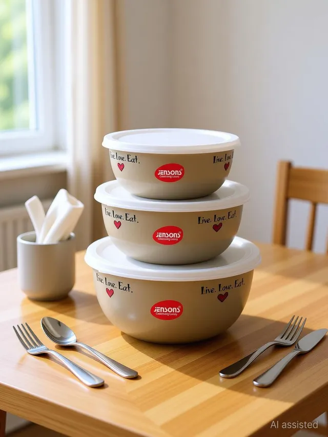 Jensons Steel Grocery Container  - 600 ml, 800 ml, 1300 ml