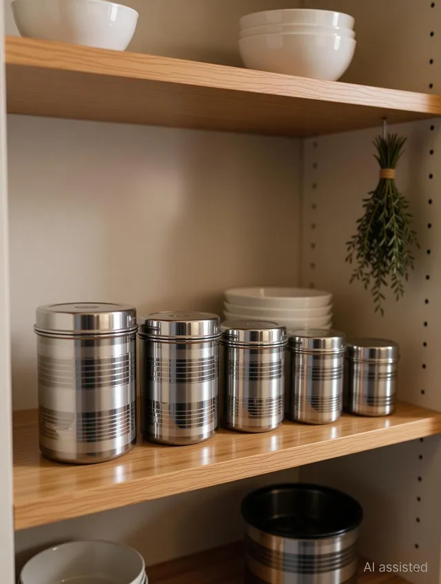 Tactware Stainless Steel Grocery Container  - 250 ml, 400 ml, 500 ml, 750 ml, 1000 ml