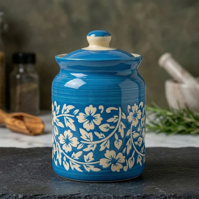 D'Maiolica Ceramic, Stoneware Pickle Jar  - 1000 ml