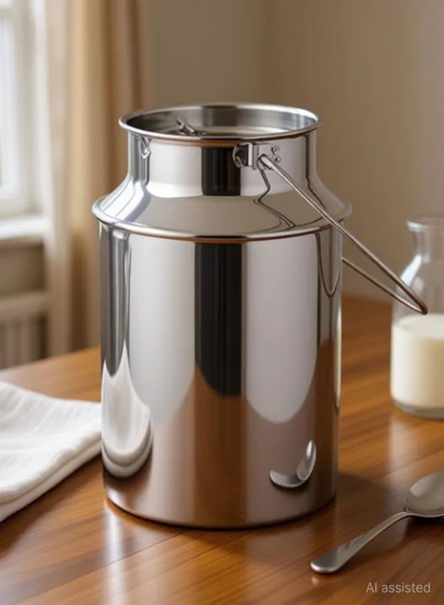 Tannu Craft Stainless Steel Milk Container  - 1 L