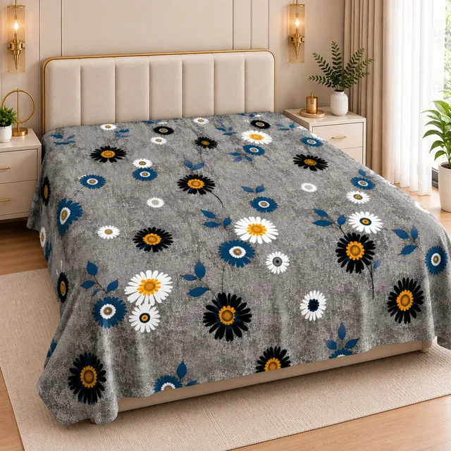 Flipkart SmartBuy Microfiber Double Flat 110 TC Printed 1 Bedsheet