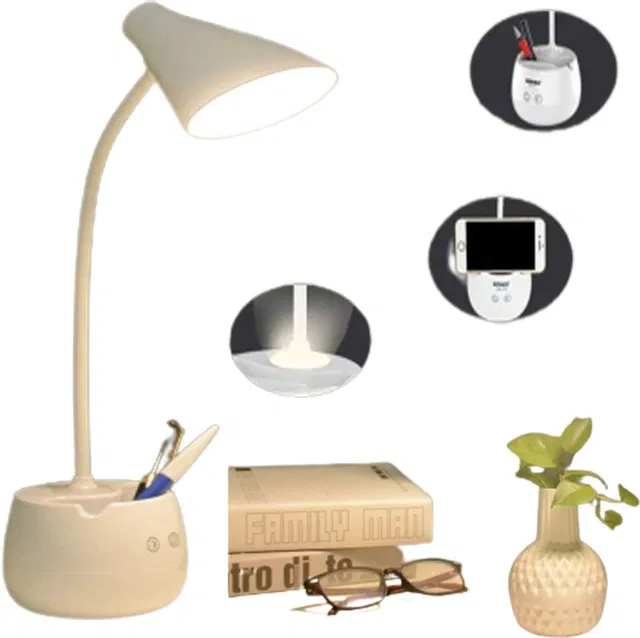 AKARI Powerful LED Bright Table Lamp USB Emergency Study Lamp Soft Night Light Table Lamp