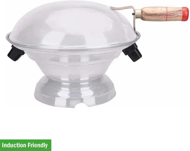 Infinitys Aluminum Tandoor Bati Maker Baking Oven, 1 Piece, Silver Gas Tandoor, Barbecue Grill Food Steamer Cookware Set ( 25 x 25 x 35 cm,) Cookware Set (Aluminium, 1 - Piece) Induction Bottom Cookware Set Induction Bottom Non-Stick Coated Cookware Set