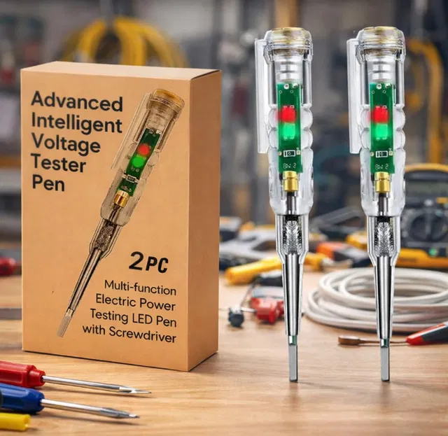 TARSARIYA Advanced Intelligent Chip High-Brightness ( pack of 2 ) Digital Voltage Tester