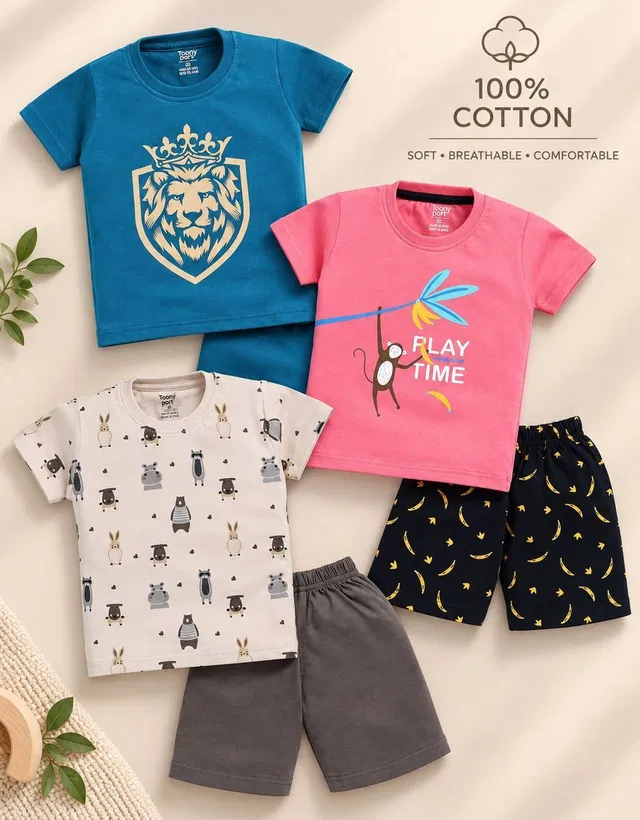 Blushh Berry Boys Casual T-shirt Shorts