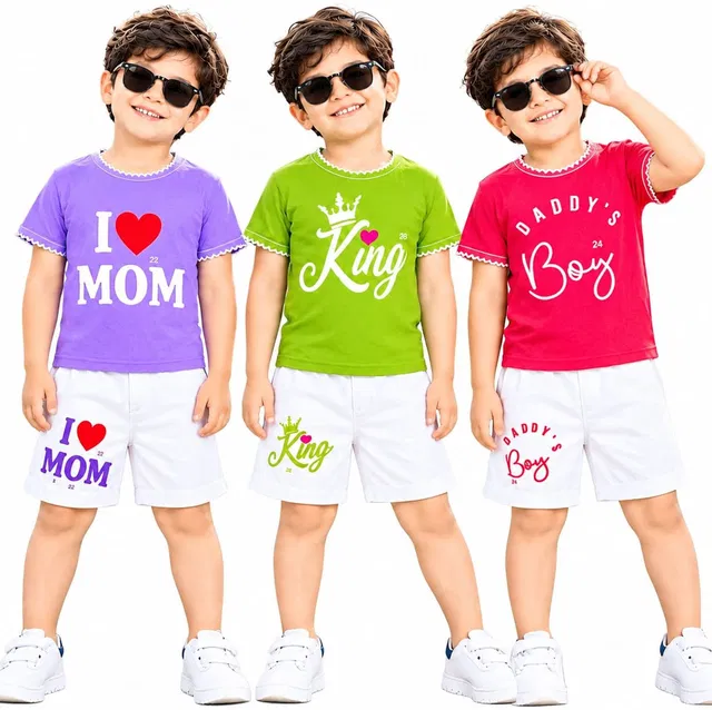ROYALS CHOICE Boys Casual T-shirt Shorts