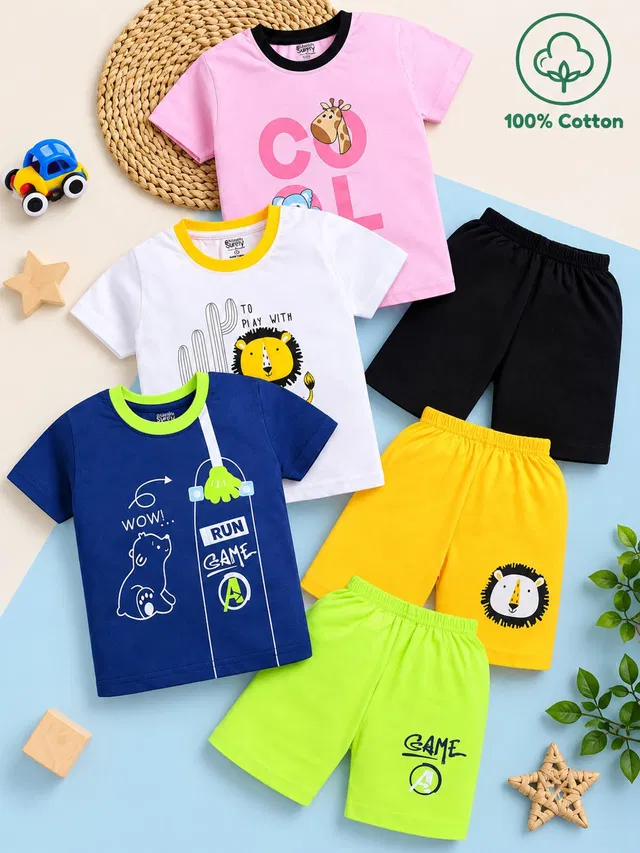 Blushh Berry Boys Casual T-shirt Shorts