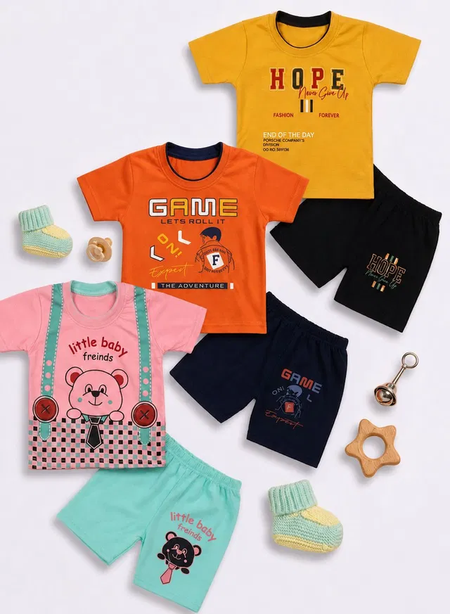 Miss & Chief Boys Casual T-shirt Shorts