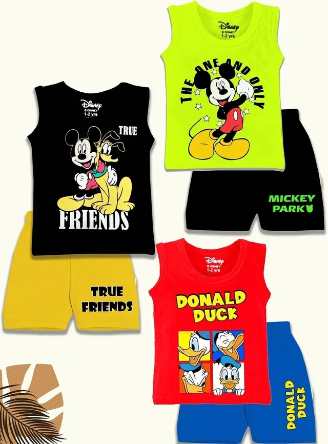 DISNEY BY MISS & CHIEF Boys & Girls Casual T-shirt Shorts