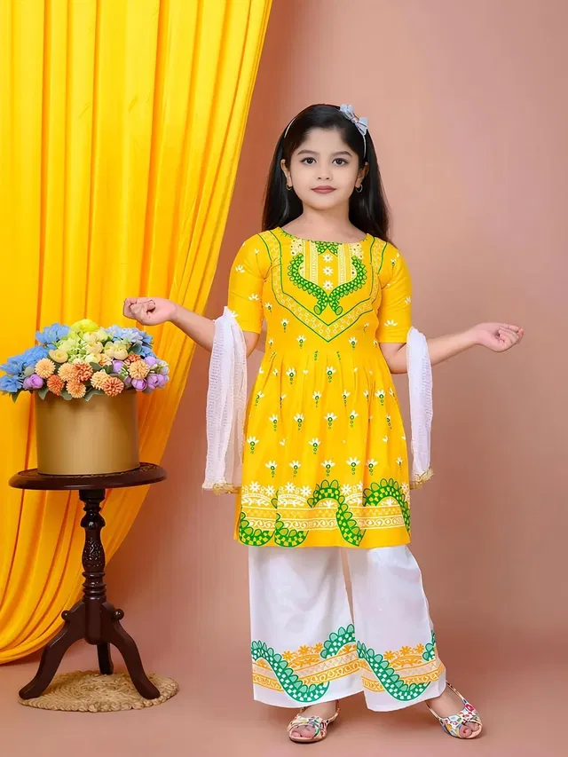 NEW SK DRESSES Girls Festive & Party Kurta, Pyjama & Dupatta Set