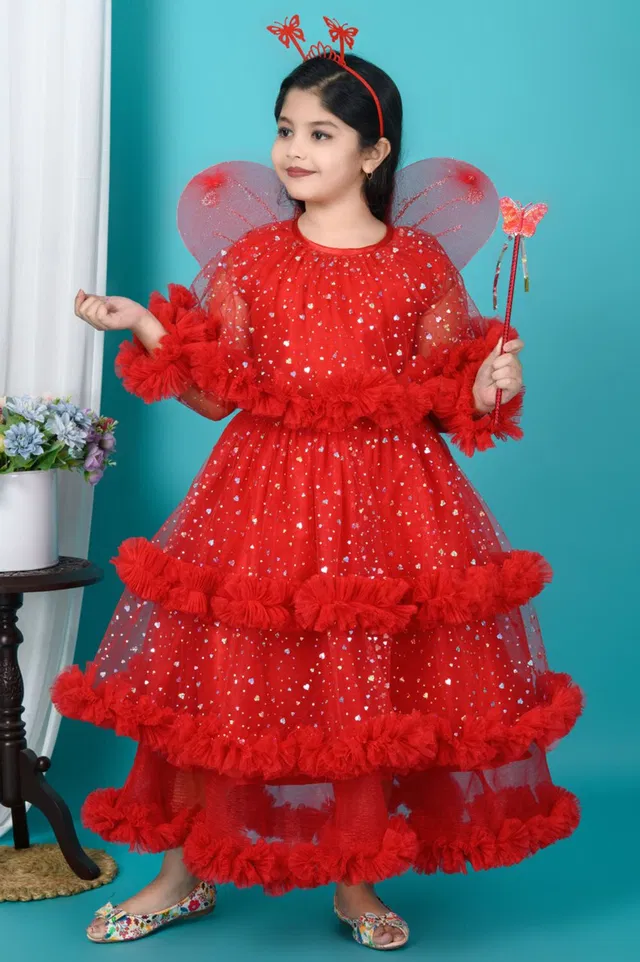 IRFANTEXTILE Fairy Dress Kids Costume Wear