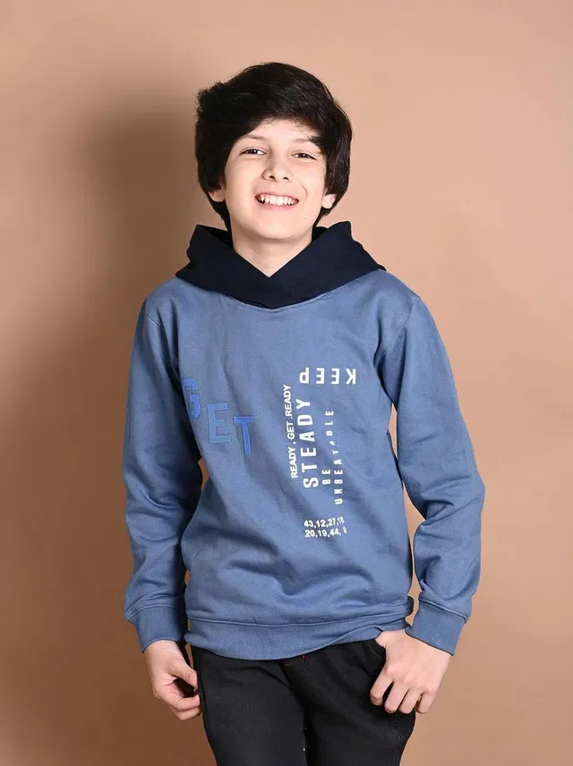Patche Boys Typography Pure Cotton Regular T Shirt