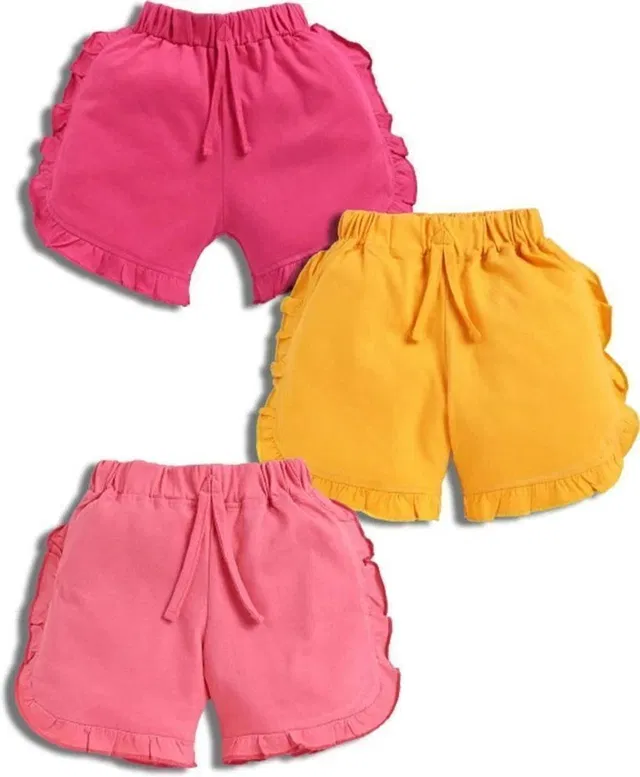 CERABI Short For Girls Casual Self Design Pure Cotton