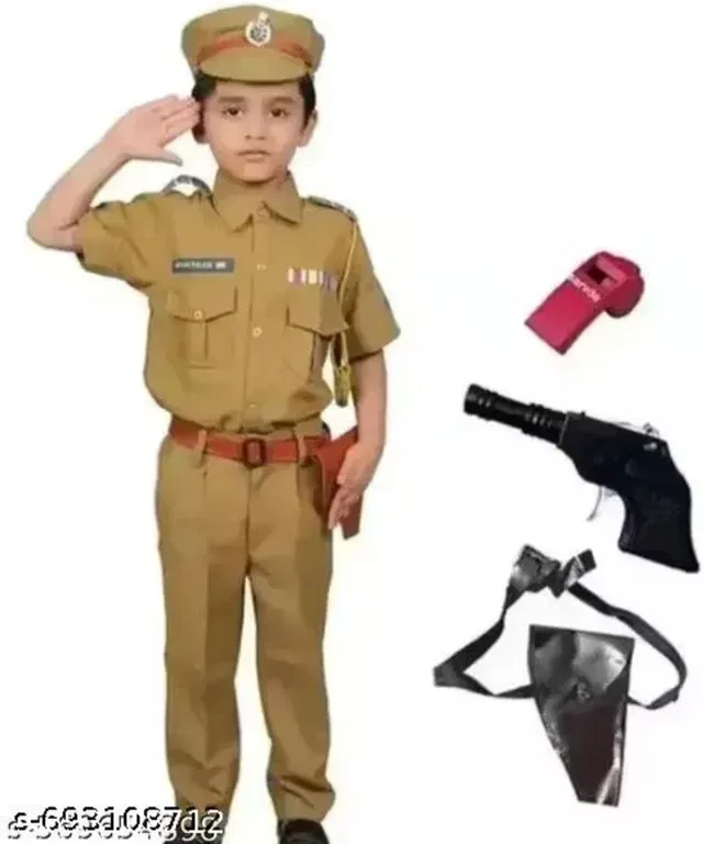 M SABERA police dress Kids Costume Wear