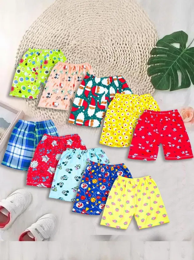 COMBOWALA Short For Baby Boys & Baby Girls Casual Solid Pure Cotton