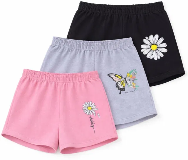 Luke and Lilly Short For Girls Casual Printed Cotton Blend