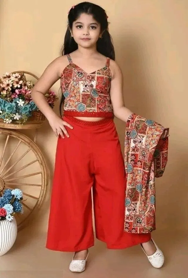 Riswa Girls Above Knee Festive/Wedding Dress