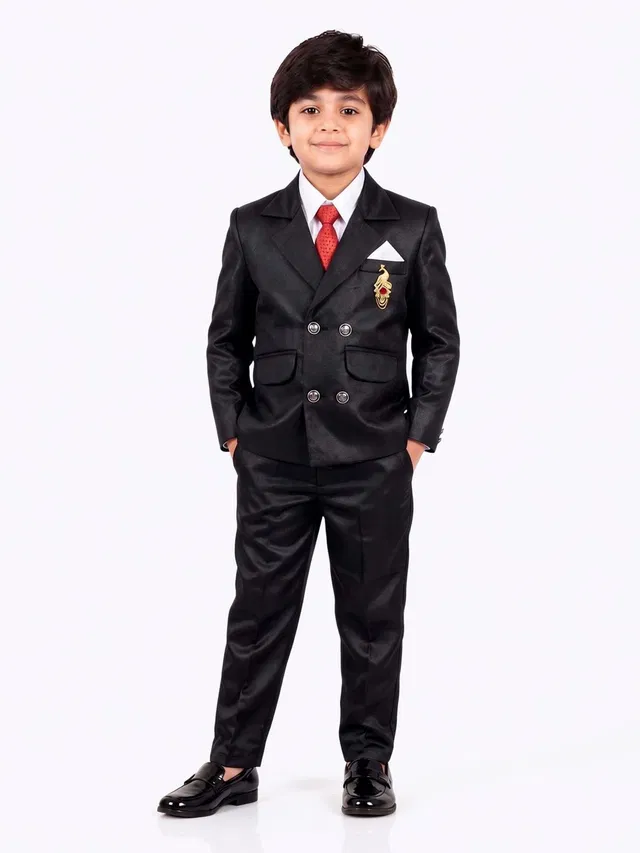 OM OM SHRIBALAJI Suit Set Solid Boys Suit