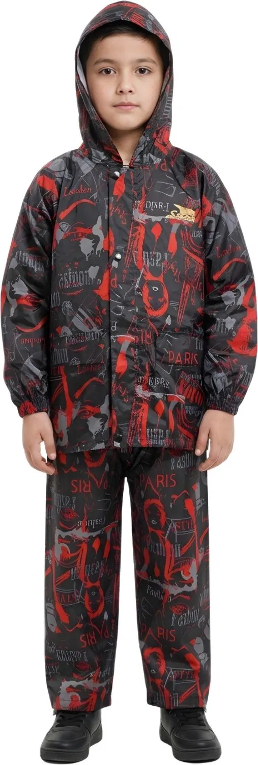 Sincerity Graphic Print Boys Rain Suit