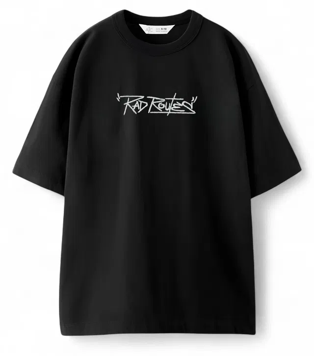 Alan Jones Boys Printed Cotton Blend Oversized T Shirt