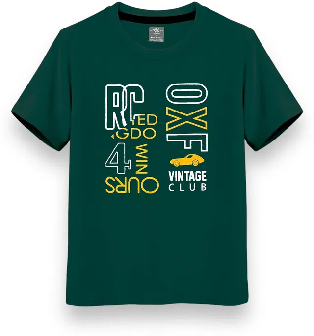 NI Fashion Boys & Girls Printed Cotton Blend Regular T Shirt
