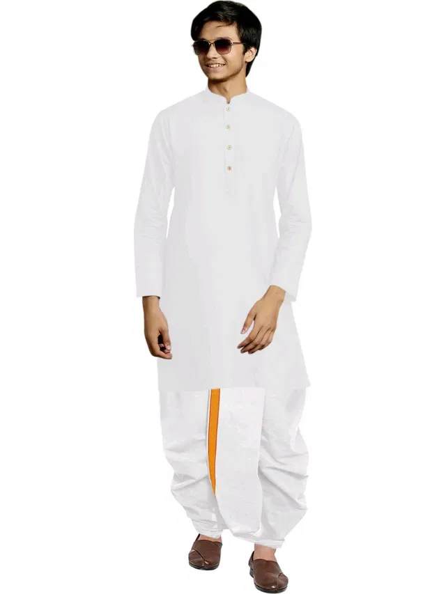UNIQUE MOMENTS Boys Festive & Party Dhoti & Kurta Set