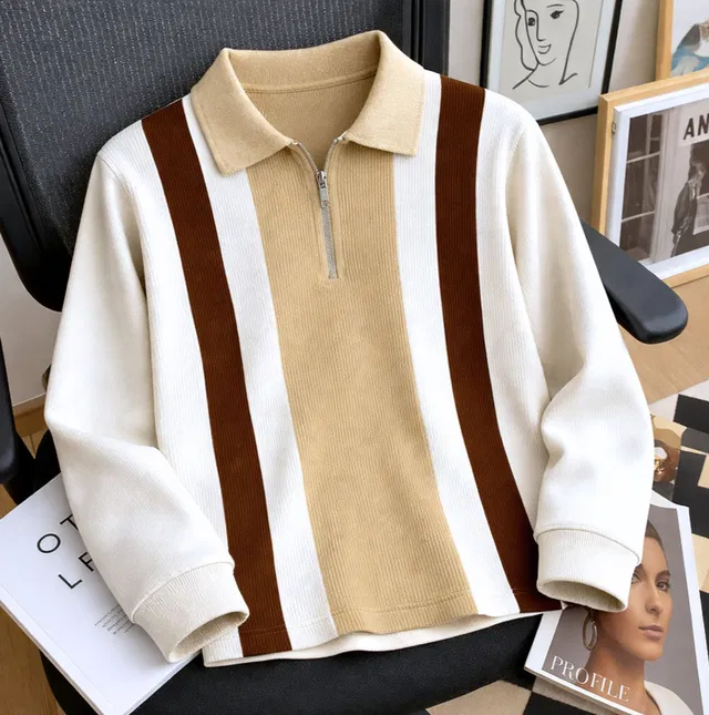 Try This Full Sleeve Color Block Boys Sweatshirt