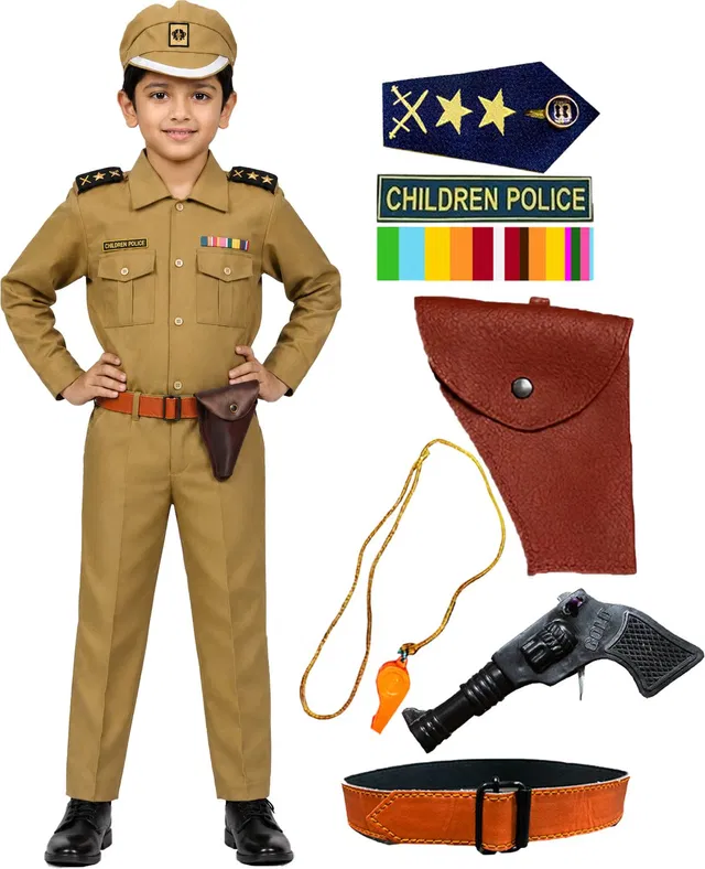 Urika Fancy Police Fancy Dress for Kids Boys Girls Kids Costume Wear