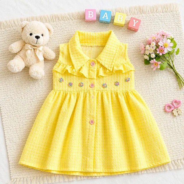 Elegant Attire Baby Girls Midi/Knee Length Casual Dress
