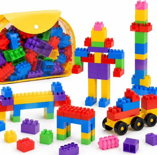 Be bright Kids Building Blocks Set, Colorful Construction Blocks