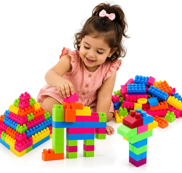 Be bright Colorful Big Building Blocks Set for Kids Creative Construction