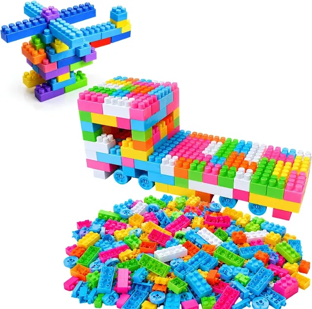 Be bright Multi Color Large Building Blocks Construction Toy Set for Kids