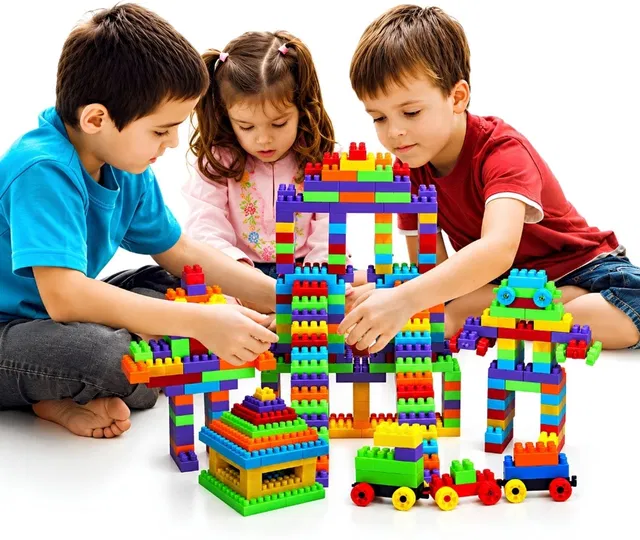 Be bright Building Blocks Toy Set for Toddlers Colorful Creative Construction Blocks