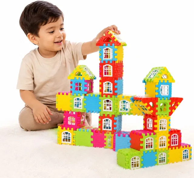 Be bright Colorful Building Blocks Set for Kids | Interlocking Construction Toy