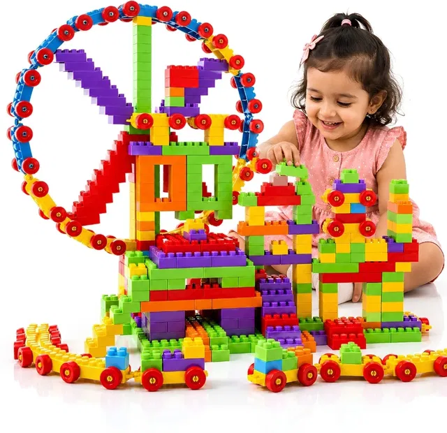 Be bright Kids Building Block Set Large Colorful Educational Bricks