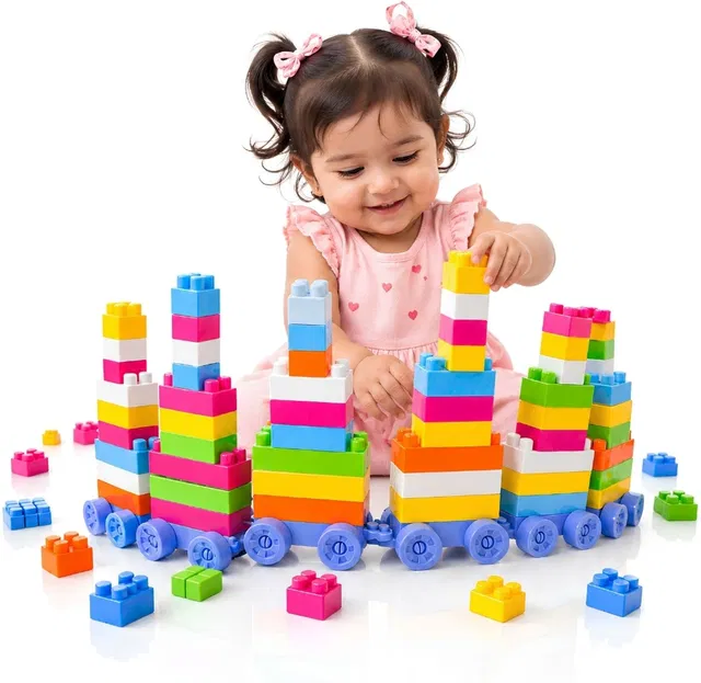 Be bright Building Blocks Train Set for Kids Educational Construction Toy for Boys & Girls