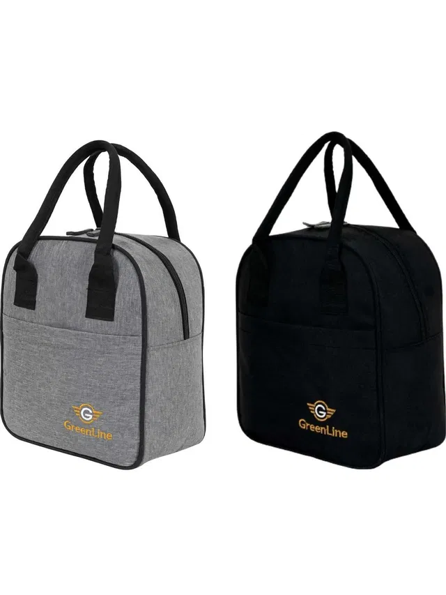 GREENLINE Combo 2PC ,Insulated Lunch Bag for School Collage Office &Picnic for Boys & girl Waterproof Lunch Bag