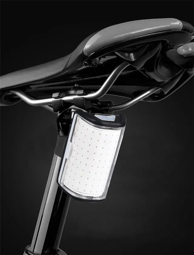 TUHI Cycle Tail Light Powerful Bright Red+Blue Cob Rechargeable Waterproof Arm Light LED Rear Break Light