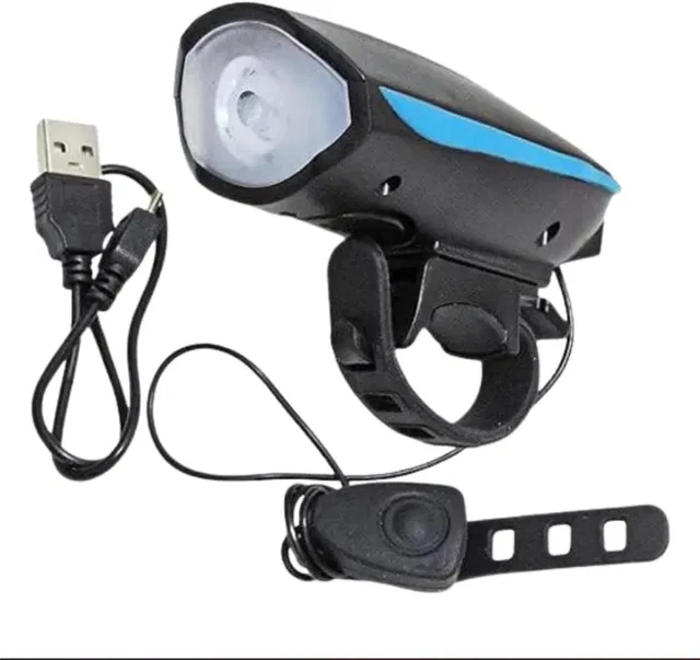 somefly USB Rechargeable Bike Horn And Light 140 DB with Super Bright Light 3 Mode Bell LED Front Light