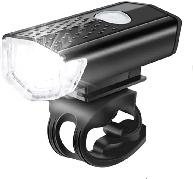 AlexVyan USB Rechargeable Waterproof Cycle Light, High 300 Lumens Super Bright LED Front Light
