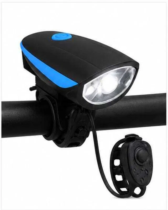 shivinaluxe Bright Dual LED Cycle Front Light with Rechargeable Horn Bell