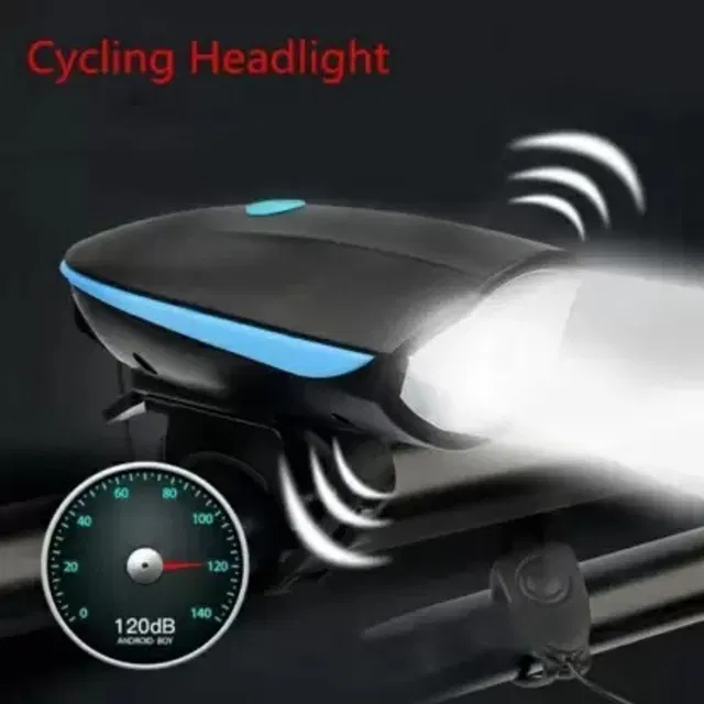 ADONYX USB Rechargeable Bike Horn And Light 140 DB with Super Bright Light 3 Mode Bell