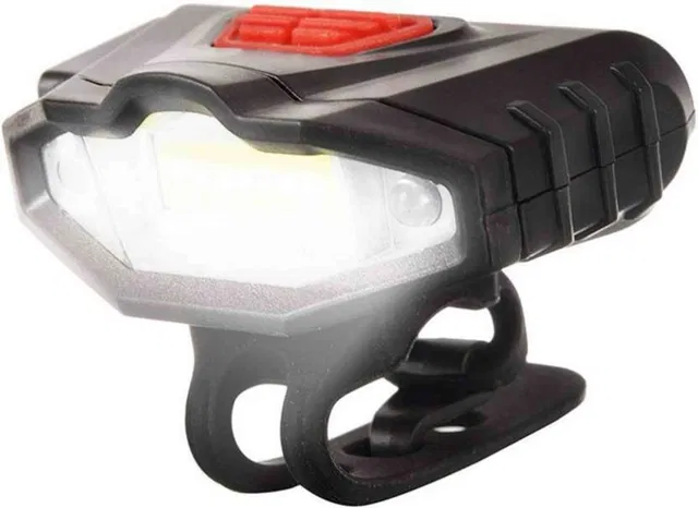 SHIVEXIM Cycle Head Light USB Rechargeable Super Bright Front with Red Warning Light LED Front Light