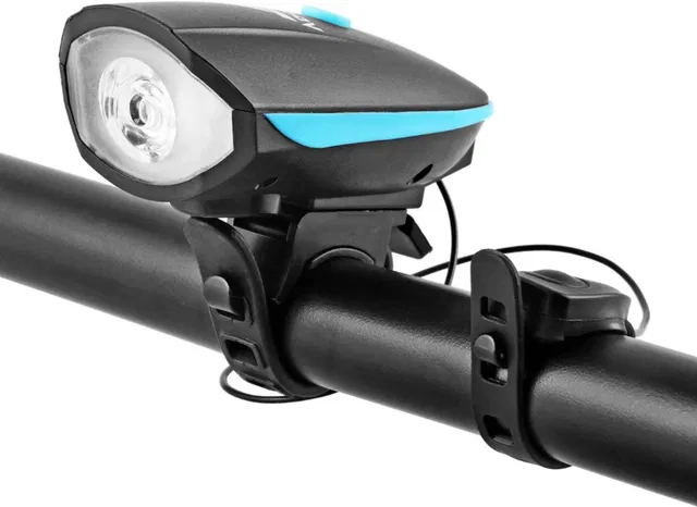FR industries Rechargeable Bike Horn And Light 140 DB with Super Bright Light 3 Mode Bell LED Front Light