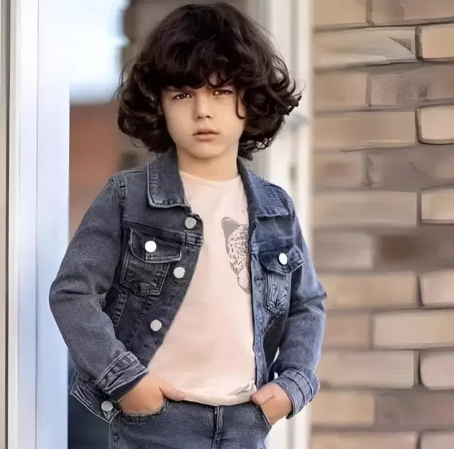 Qalbi Full Sleeve Solid Boys & Girls Denim Jacket